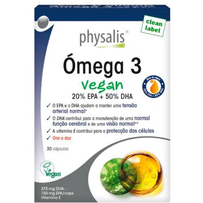 Physalis Ómega 3 Vegan 30 cápsulas Physalis Ómega 3 Vegan 30 cápsulas
