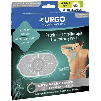 Parche de eletroterapia recarregável Urgo - Alívio da dor muscular e articular Parche de eletroterapia recarregável Urgo - Alívio da dor muscular e articular