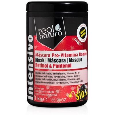 Real Natura Pro Vitamin Bomb Máscara Capilar Sem Sal - Máscara Real Natura Pro Vitamin Bomb Máscara Capilar Sem Sal - Máscara