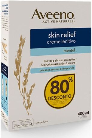 Aveeno Skin Relief Creme Lenitivo Mentol 2x200ml