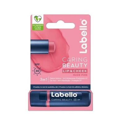 Labello Caring Beauty Lip & Cheek Nude Pink SPF30 Labello Caring Beauty Lip & Cheek Nude Pink SPF30