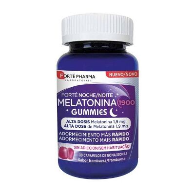 Forte Gomas de Melatonina - Ajuda ao Sono - 1,9mg - Sabor Framboesa Forte Gomas de Melatonina - Ajuda ao Sono - 1,9mg - Sabor Framboesa