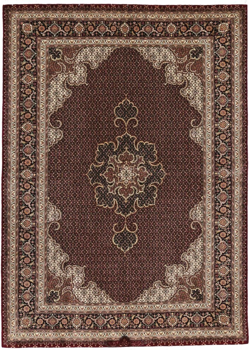 Nain Trading Tapete Tabriz Mahi Super 209x154 Dark Grey/Dark Brown (Pérsia / Irão, Lã / seda, Mão-atada)