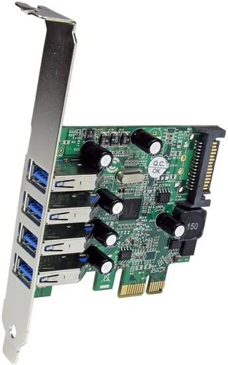 Startech placa adaptadora pci-e usb 3.0 com uasp de 4 portas sata