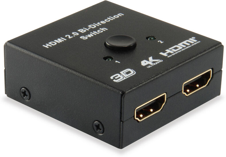 Equip switch 2x hdmi 4k comutador/divisor bidirecional