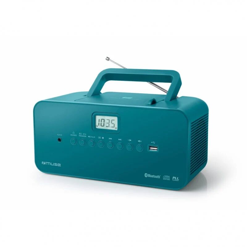 Muse m-30 btb rádio cd bluetooth azul