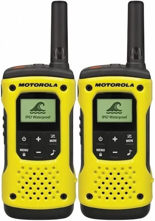 Motorola tlkr t92 h2o pack 2 walkie talkie preto/amarelo