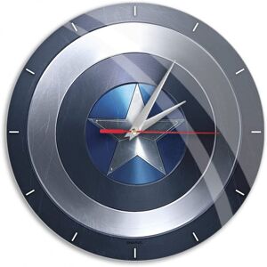 marvel-brand Relógio de Parede Marvel Capitão América 001 Azul Brilhante