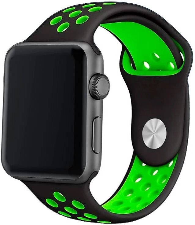 Cool correa sport negro para apple watch 42/44mm series 1/2/3/4/5/6/se