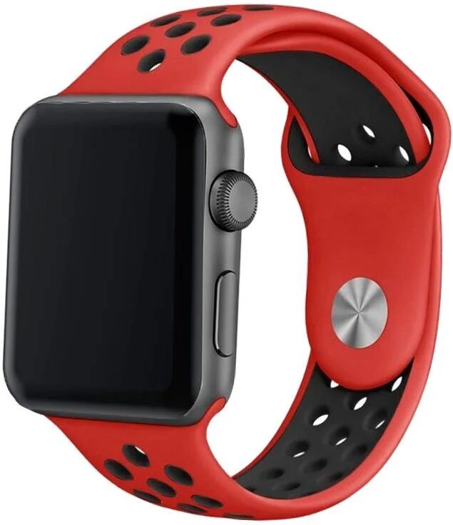 Cool correa sport rojo/negro para apple watch 42/44mm series 1/2/3/4//6/se