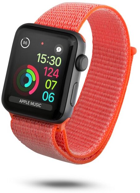 Unotec correia velcro para apple watch 42/44mm laranja