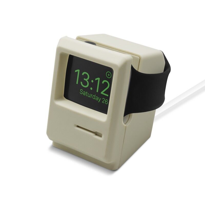 Unotec carregador para apple watch con desenho apple classic bege