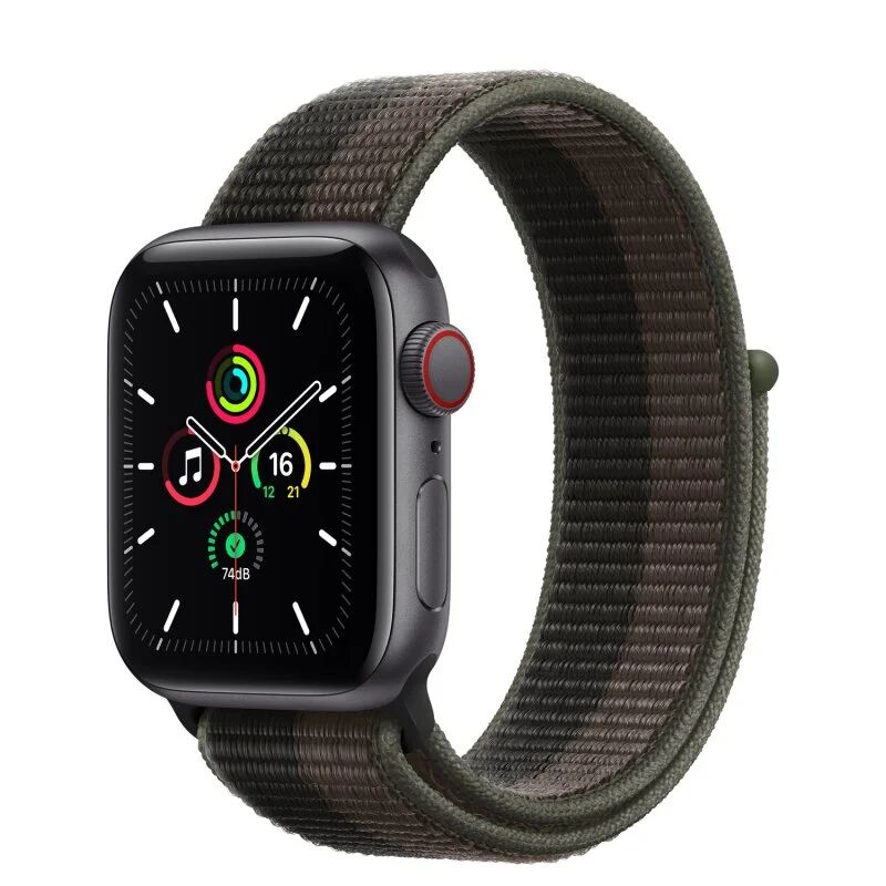 Apple watch se 2021 gps + cellular 40mm aluminio gris espacial con correa negra/marrón