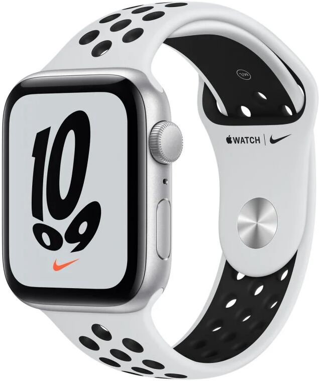 Apple watch se nike 2021 gps 44mm aluminio plata con correa deportiva platino