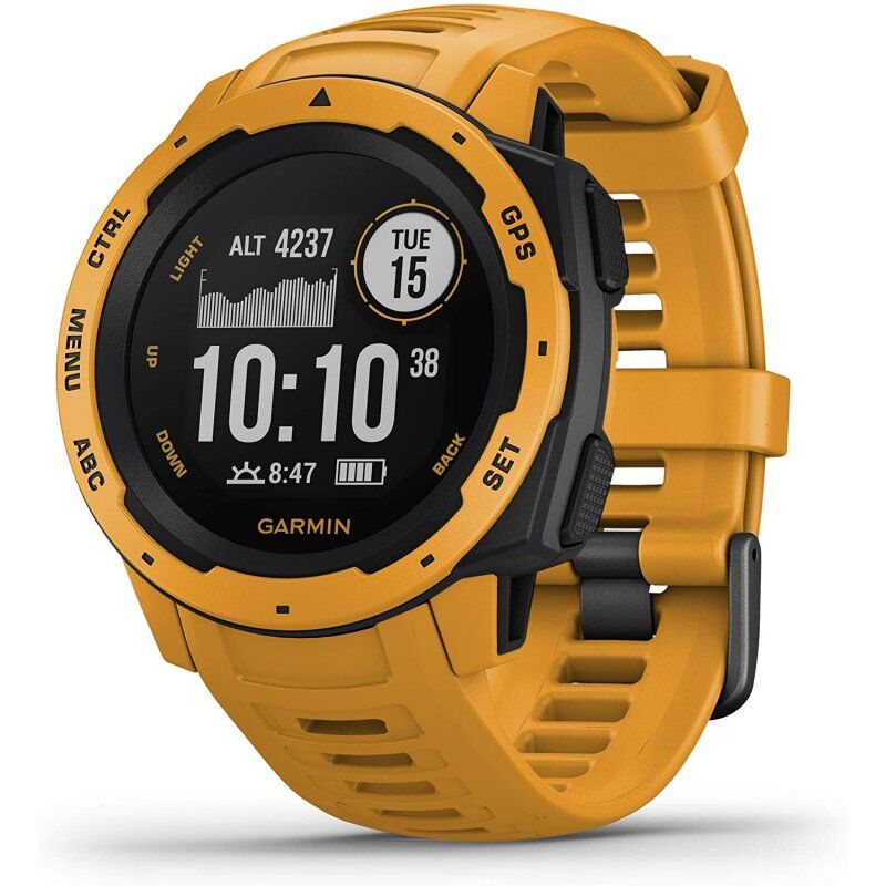 Garmin instinct solar smartwatch amarelo ocre