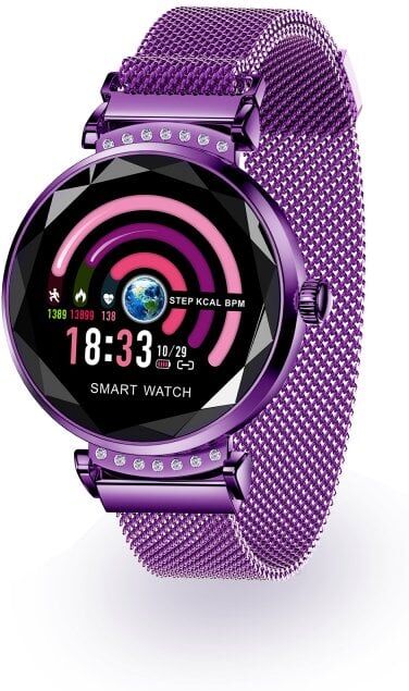 Unotec watchuu cleopatra relógio bluetooth com controlo de ovulação ip68 roxo