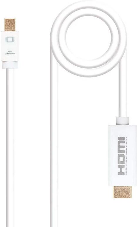 Nanocable cabo conversor mini displayport para hdmi branco 5m