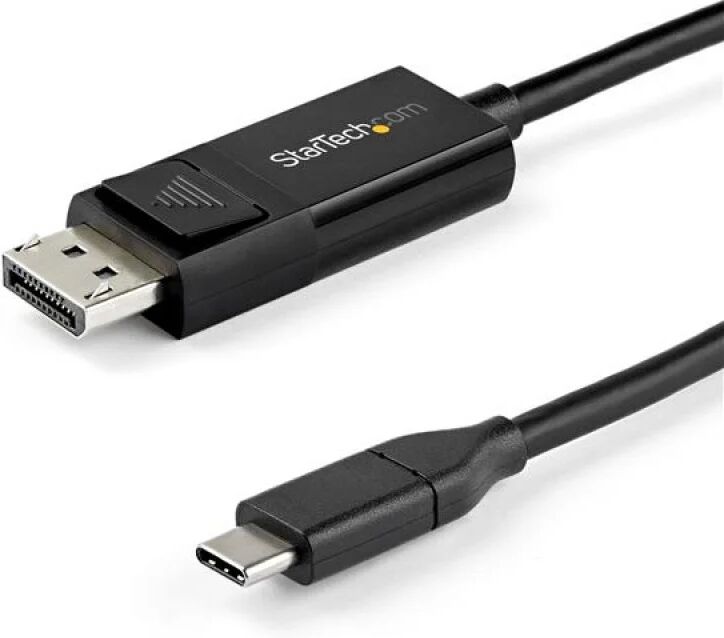 Startech cabo usb-c para displayport 1.4 bidirecional 1m preto