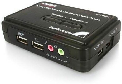 Startech kit conmutador kvm usb + audio 2 puertos