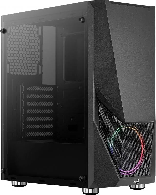 Aerocool zauron vidro temperado usb 3.1 rgb preta