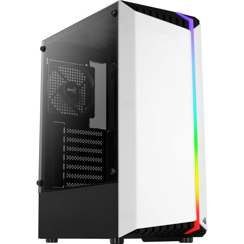 Aerocool bionic v1 rgb vidro temperado usb 3.0 branca