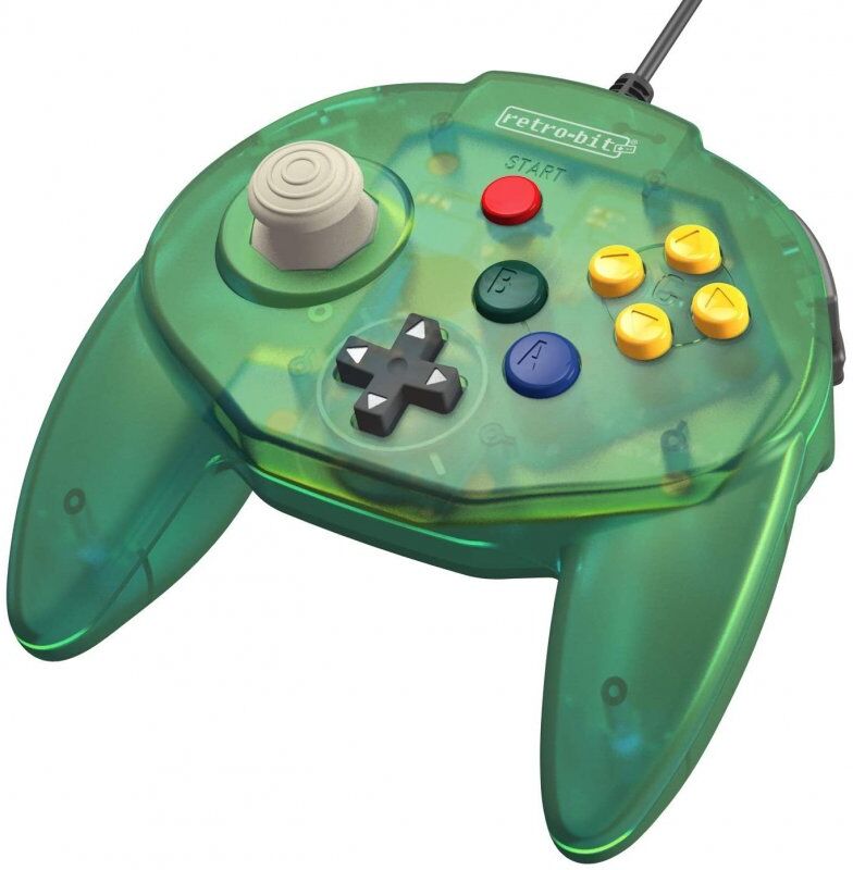 Retro-bit tribute 64 gamepad usb para nintendo64 verde