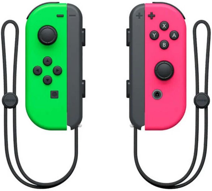 Nintendo switch joy-con set esquerdo/direito verde néon/rosa néon