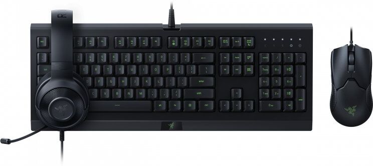 Razer power up bundle kraken x lite headset + cynosa lite teclado  + viper rato