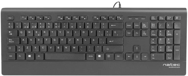 Natec barracuda slim teclado preto