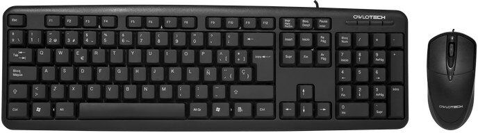 Owlotech mk100 combo teclado + rato preto