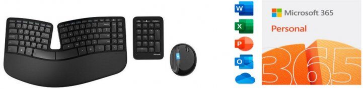 Microsoft pack sculpt ergonomic desktop + 365 personal 12 meses descarga digital