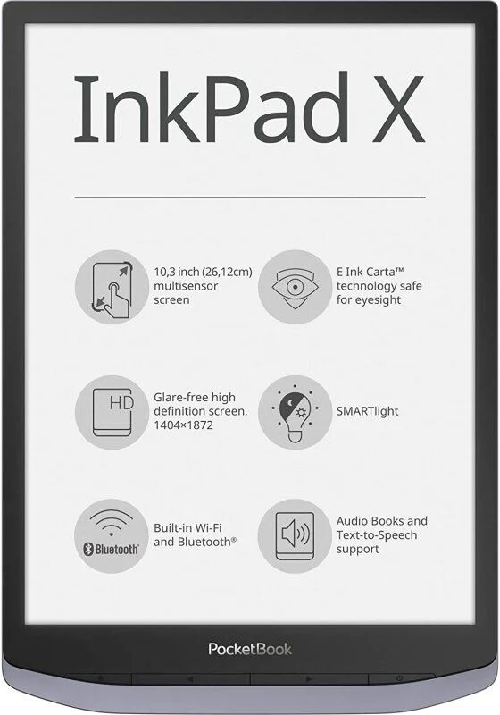 Pocketbook inkpad x ereader 10.3" 32gb cinzento