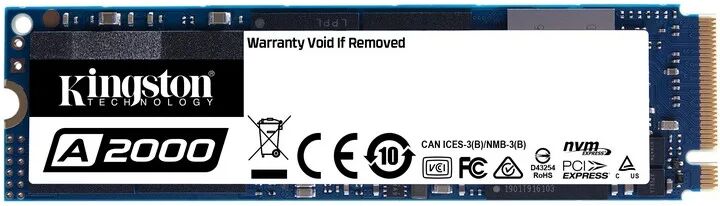 Kingston a2000 m.2 250gb pci express 3.0 nvme