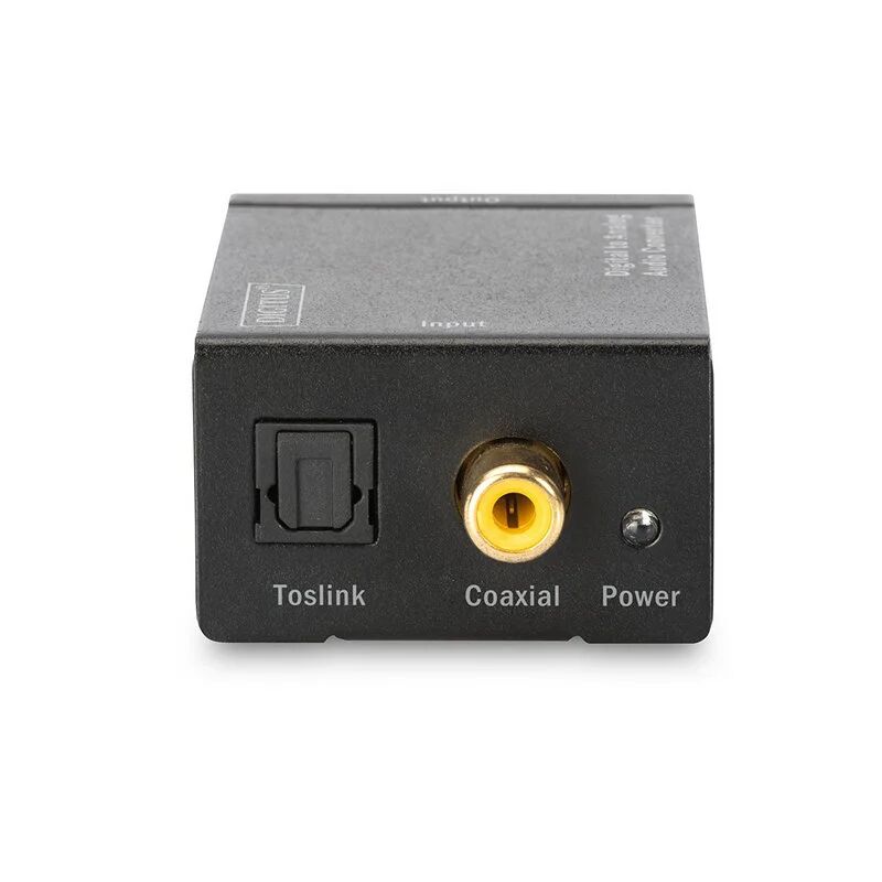 Digitus conversor digital para analógico conector rca coaxial/toslink com adaptador de corrente