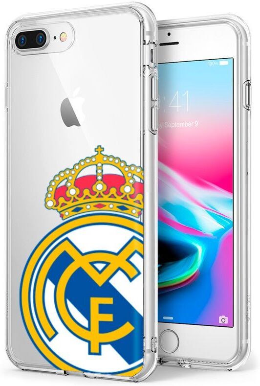 Cool funda licencia fútbol real madrid transparente para iphone 7 plus/8 plus