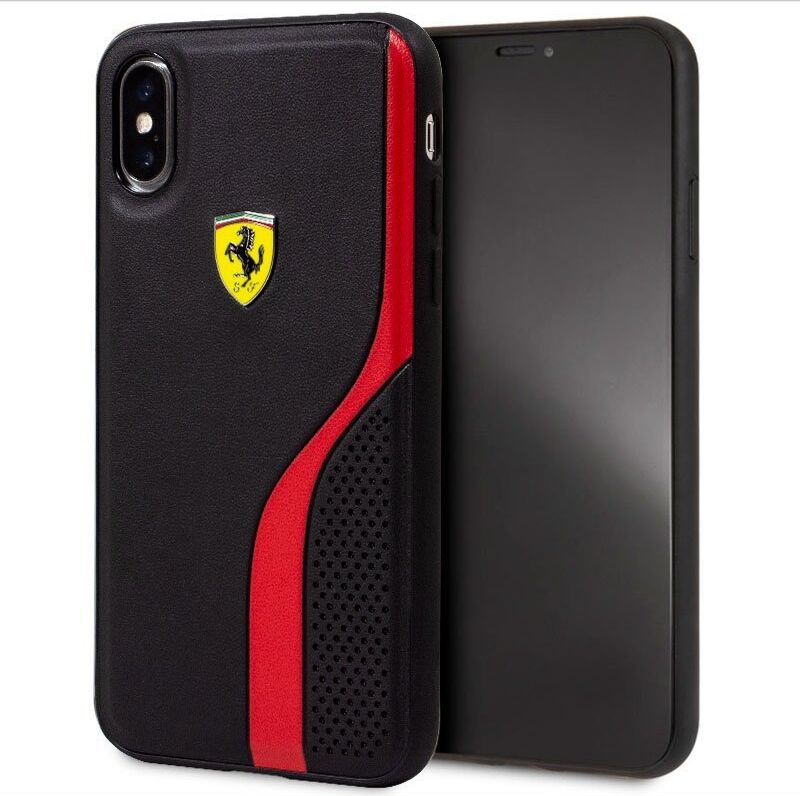 Cool funda licencia ferrari bicolor para iphone x/xs