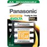 Panasonic 1x4 Nimh Mignon Aa 2450mah Rechargeable Evolta Batteries Branco Branco One Size