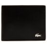 Lacoste Fitzgerald Billfold Leather With Id Card Holder Wallet Preto  Homem Preto One Size