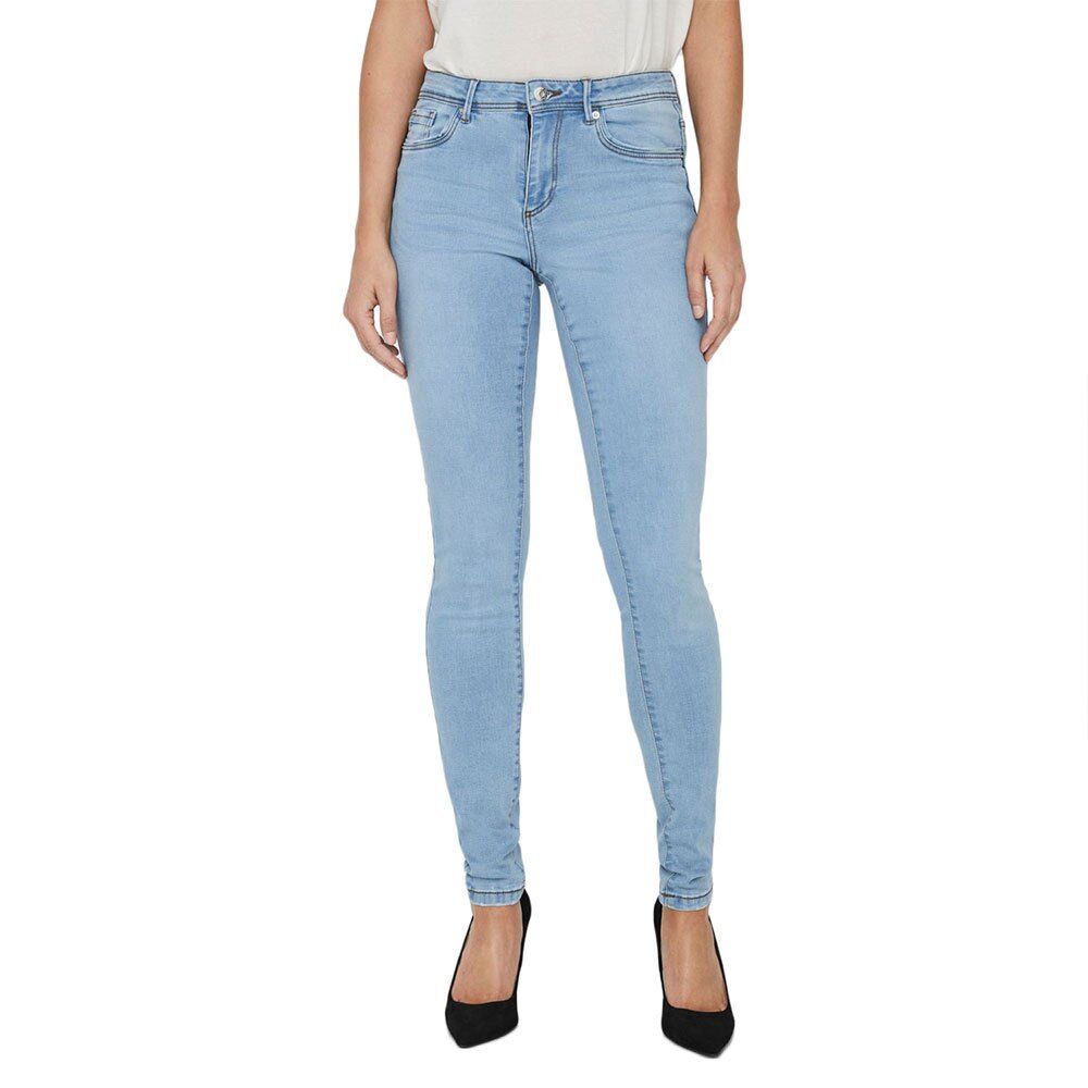 Vero Moda Jeans Tanya Normal Waist Slim Piping XS Light Blue Denim