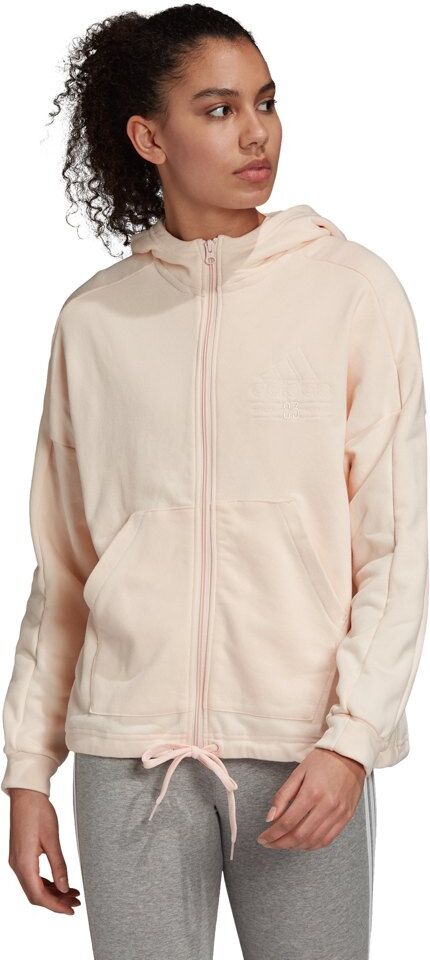 Adidas Moletom Com Zíper Brilliant Basics XS Pink Tint