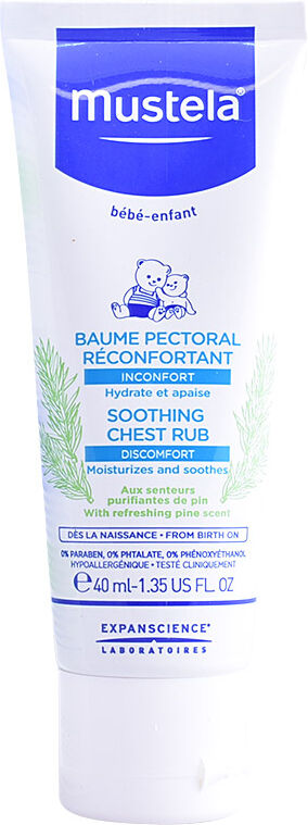 Mustela Baume Pectoral Réconfortant 40 ml