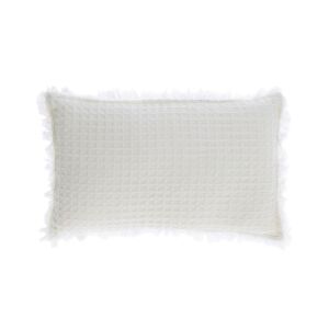 Capa de almofada Shallow 100% algodão branco 30 x 50 cm