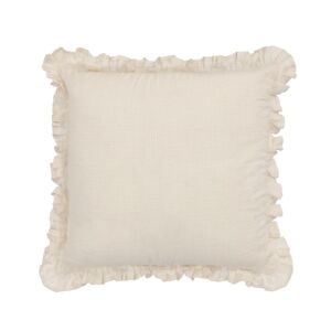 Capa almofada Nacha de algodão e linho bege 45 x 45 cm