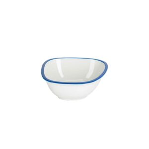 Taça pequena Odalin de porcelana branco e azul