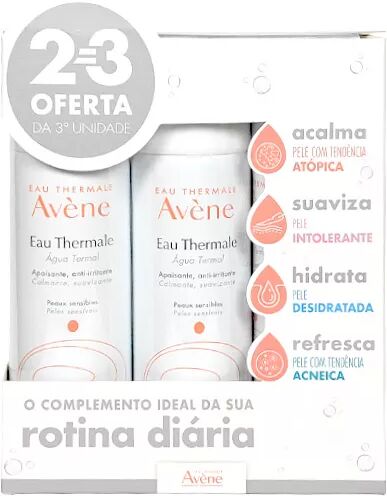 Avène Eau Thermale Trio Água Termal 3 X 50 Ml Com Oferta Da 3ª Embalagem