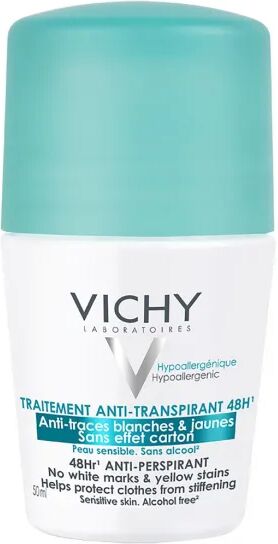 Vichy Desodorizante Roll-On Antitranspirante 48H Antimanchas 50Ml