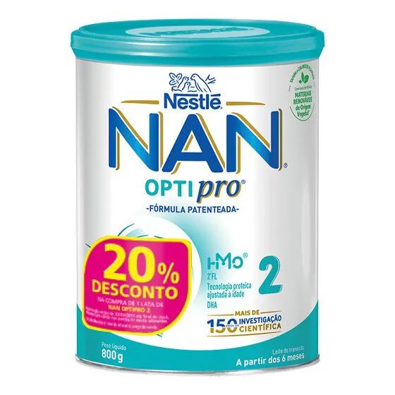 Nestlé Nan Optipro 2 Leite Transição 800G Com 20% Desconto