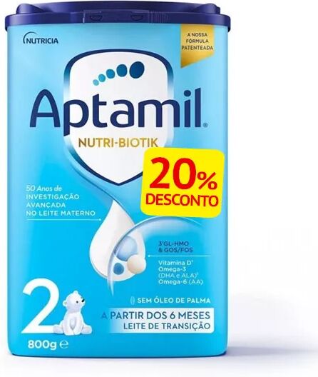 Milupa Aptamil 2 Pronutra-Advance Leite Em Pó De Transição 800g Com 20% Desconto