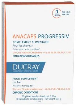 Ducray Anacápsulas Progressiv 30 Cápsulas