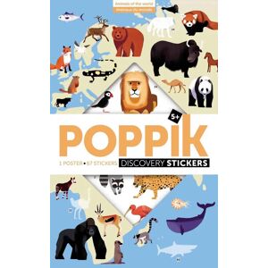 Poppik Autocolantes e Poster Discovery Animais do Mundo